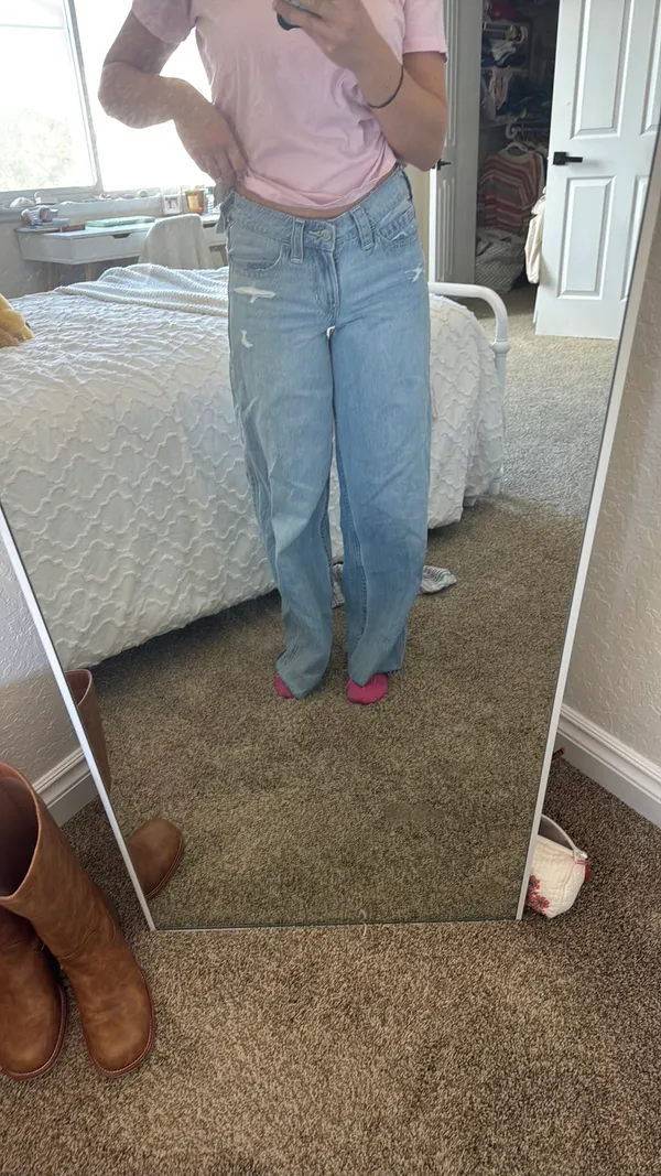 Hollister striped low rise jeans - Image 12