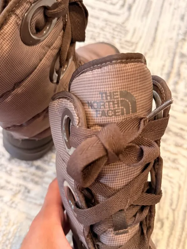 NEW The North Face women's size 5 Brown Down Filled Winter Lace Up Boots - Image 6