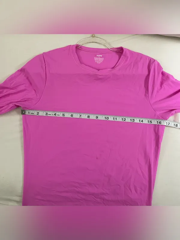 Skims Fits Everybody Crew Neck Long-Sleeve Pink Bodycon Maxi Dress Size XL - Image 4