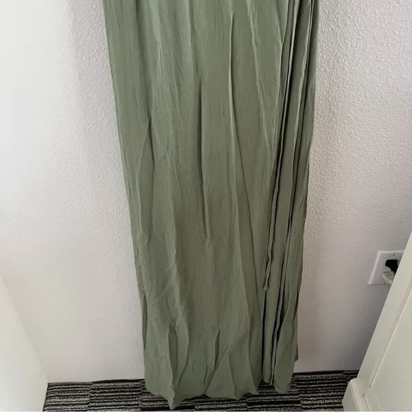 NWT Lulus Much Obliged Wrap Maxi Dress Green Style RD3537A Large - Image 14