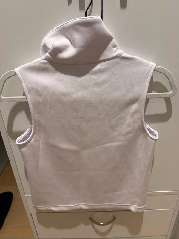 SPANX White Sleeveless V-Neck Mock Collar Tank - Image 5