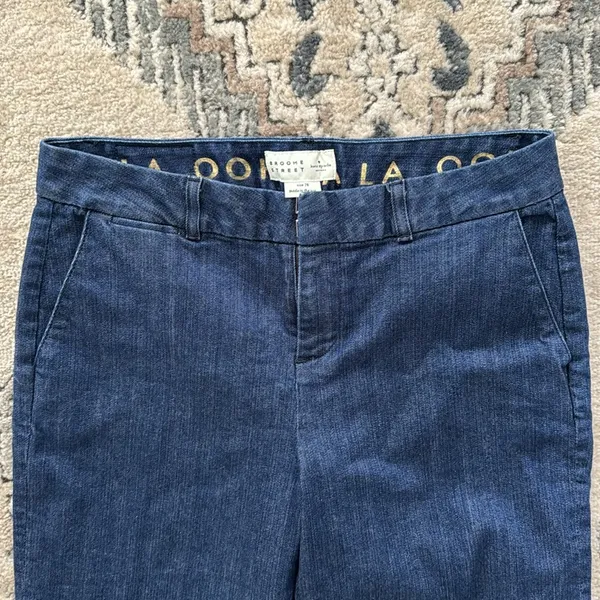 Kate Spade Women's Dark Denim Ooh Lala Broome Street Wide Leg Capri Jeans Sz 28 - Image 2