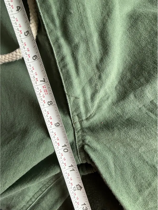 Riley Olive Green Wide Leg Pants with Drawstring Waist XS - Image 11