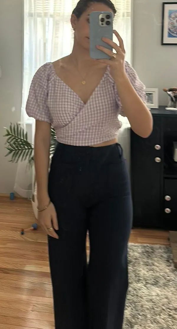 Gingham Crop Top - Image 7