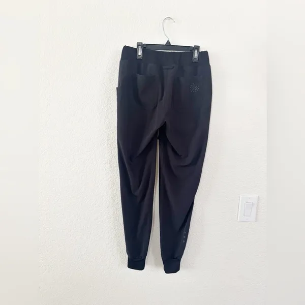Cherokee Black Scrub Joggers Elastic Waistband Tapered Fit - Image 2