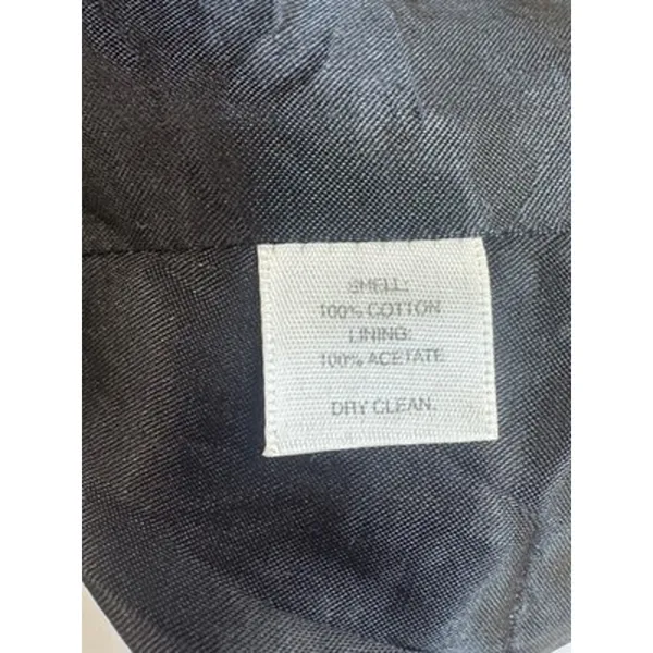 WHBM Black White Polka Dot Blazer Women's 12/14 Cotton Cropped Notch Lapel - Image 12