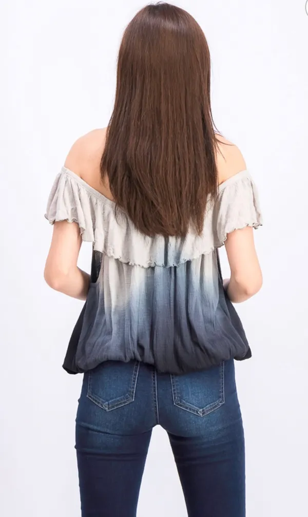 Women's Cora Lee Off The Shoulder Top, Night Fall Combo - Image 4