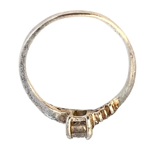 Vintage Sterling Silver Engagement Ring Emerald Cut Ring Size 7‎ Minimalist - Image 8