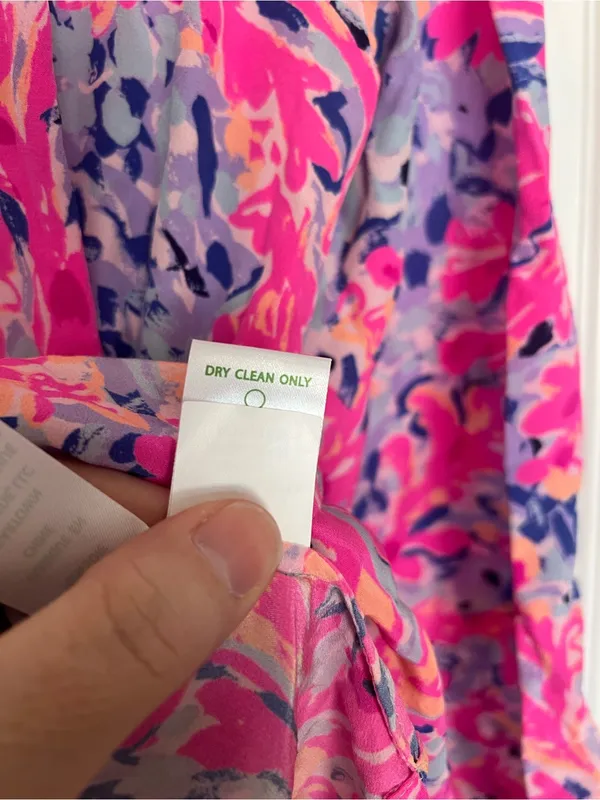 Lilly Pulitzer Hot Pink, Lavender & Coral Floral V-Neck Tunic - Image 7