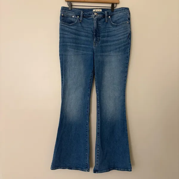 Madewell Skinny Flare Jeans‎ Women’s 32 Medium Wash Stretch High Rise - Image 4