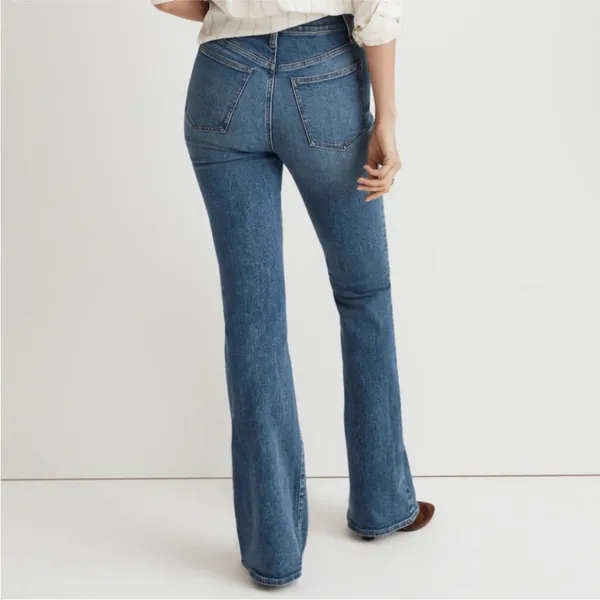 Madewell Skinny Flare Jeans‎ Women’s 32 Medium Wash Stretch High Rise - Image 2