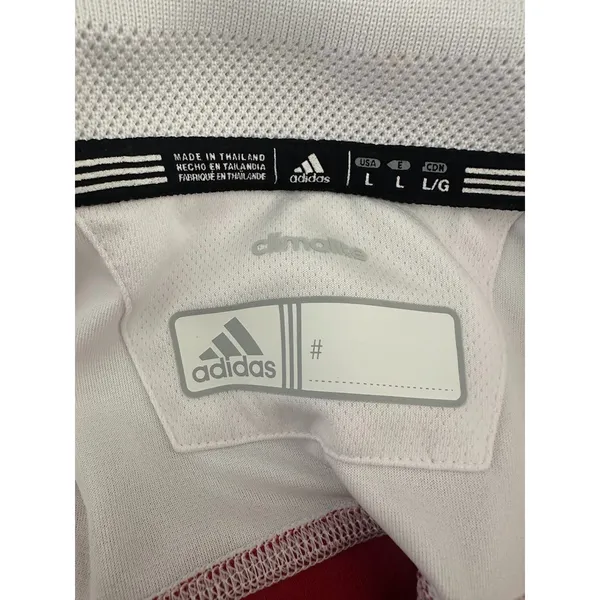 Indiana University Hoosiers Adidas‎ Climalite Polo Women's White Red Size Large - Image 4