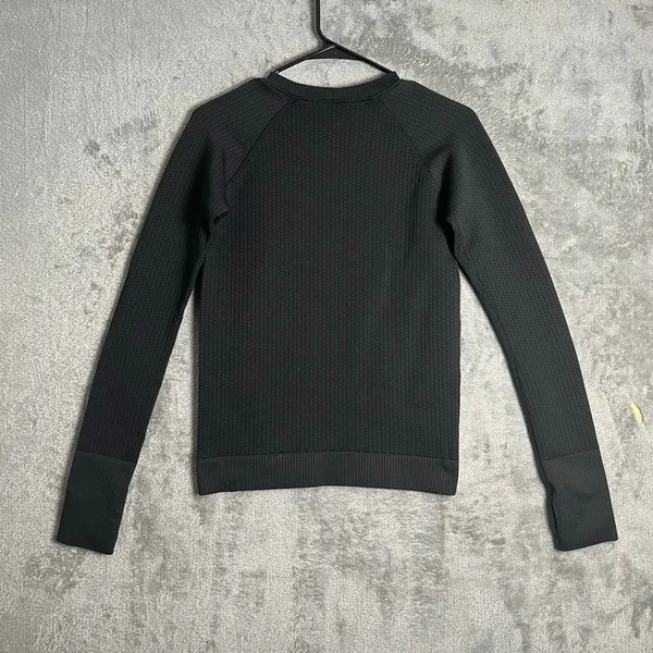 Lululemon Rest Less Pullover‎ Black Textured Size 4 - Image 4