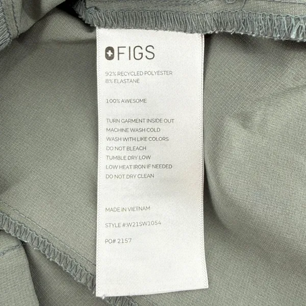Figs Catarina Scrub Top‎ FIONlite Dark Sage Women S Lightweight V-Neck W21SW1054 - Image 4