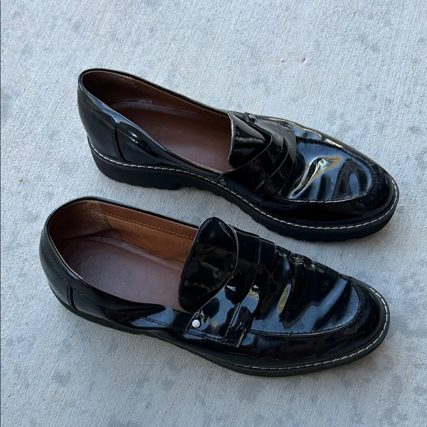 Franco Sarto Glossy Black Women's Cassandra Loafers - Image 3