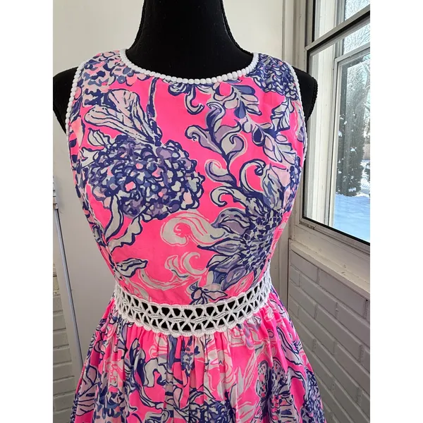 Lilly Pulitzer Alivia‎ Eyelet Fit and Flare Dress 2 coastal resortwear vacaton - Image 3