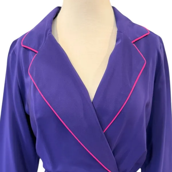 Amanda Uprichard Silk Faux Wrap Knee Length Dress Size Medium - Image 3
