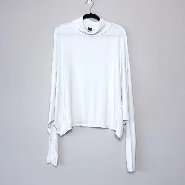 We The Free Alameda Soft Ribbed Oversized Turtleneck in Ivory/White Medium - Image 5