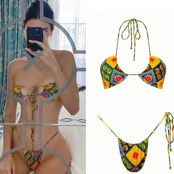 Worn by Kendall Jenner, Rococo Sexy Bikini Green - Image 5
