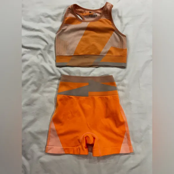 Orange and Beige Athletic Set Size XS - Image 3