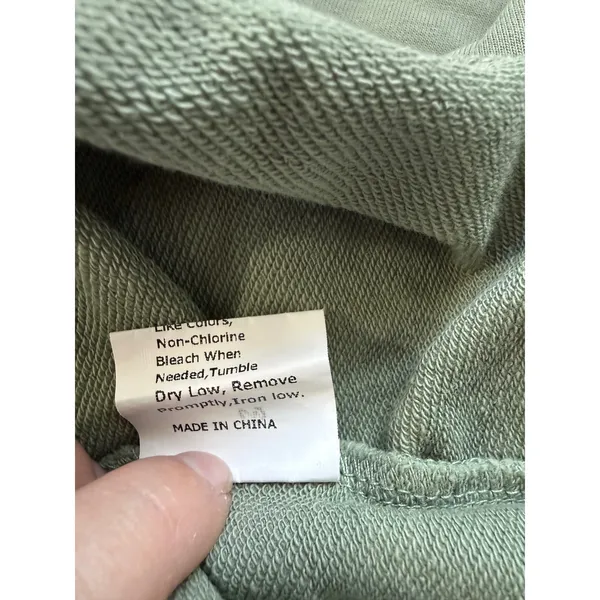 ZESICA Sage Green Cropped Sweatshirt Crew Neck Pullover Soft Girl Lounge Small‎ - Image 8