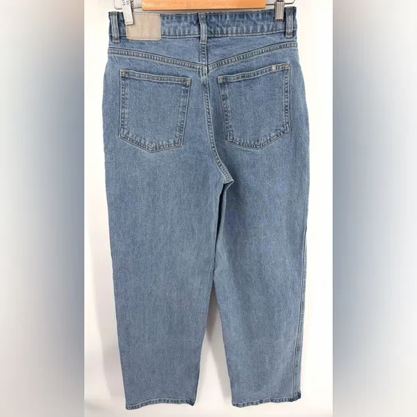 Everlane women’s the way high wide leg light wash denim jean size 26 - Image 4