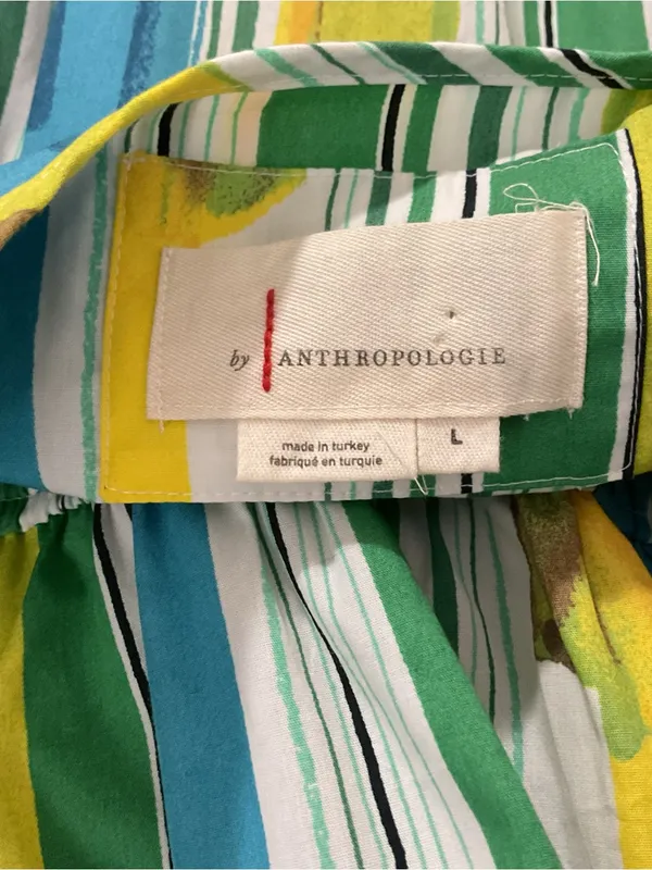 Anthropologie The Somerset Striped Mini Dress Womens Size Large - Image 6