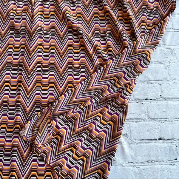 Dana Buchman Geometric Cowl Sleeve Tunic Top Blouse Retro Disco XL Print Gold - Image 3