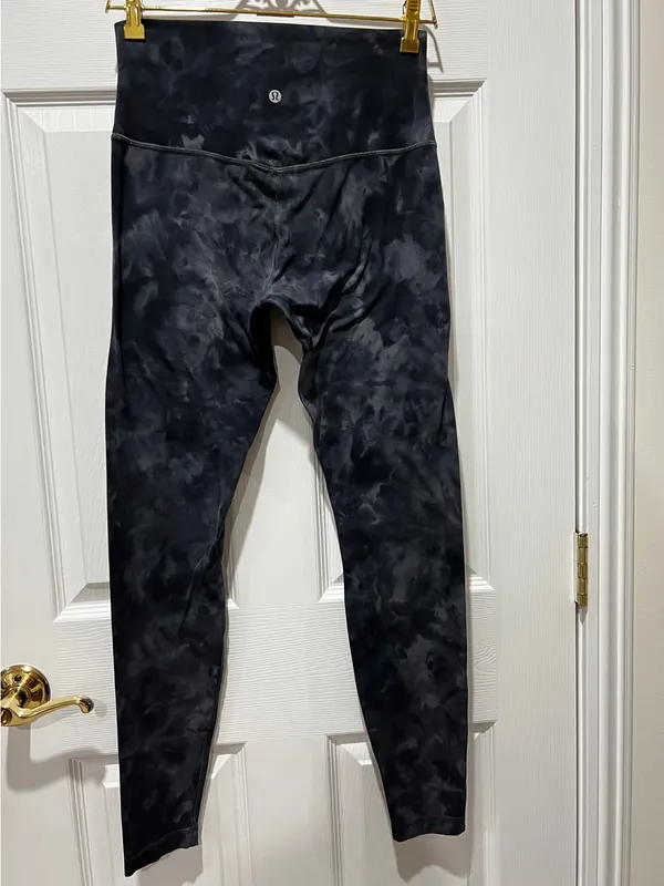 Lululemon Align Pant Diamond Dye Full Length Leggings Size 8 Pitch Graphite Gray - Image 3