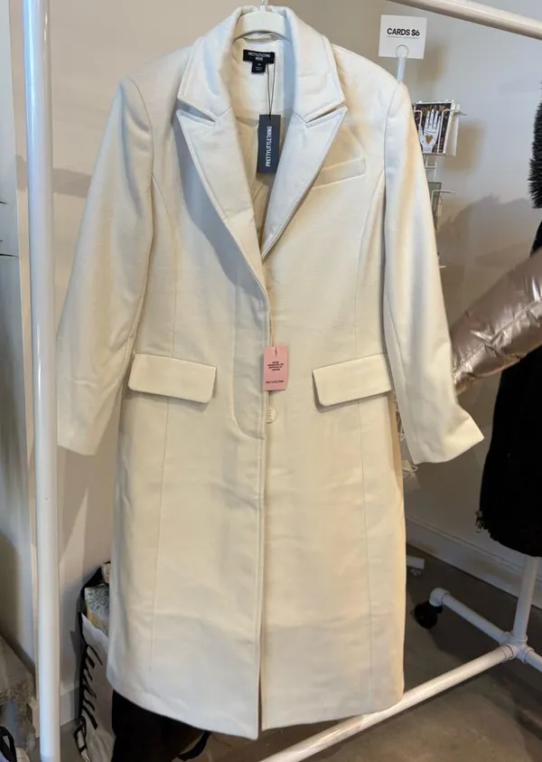 PrettyLittleThing Cream Trench Coat - Image 2