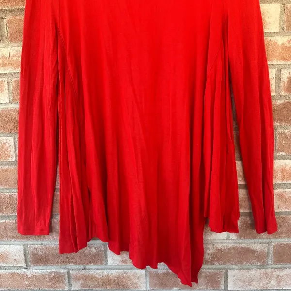 Free People Uptown Turtleneck Cutout Tunic Asymmetrical Shirt Ribbed Medium - Image 9