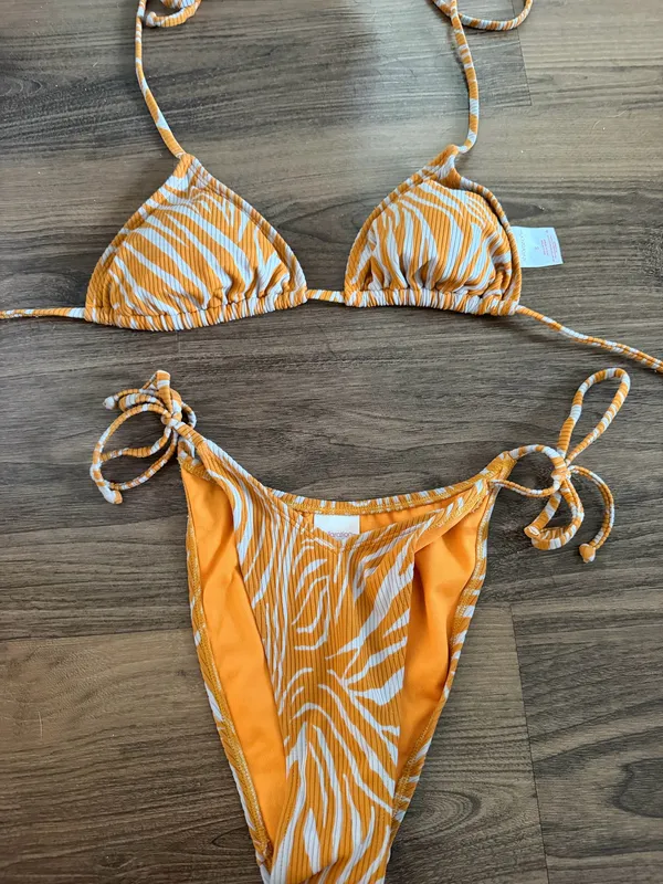 Target Orange Zebra Bikini Set - Image 2