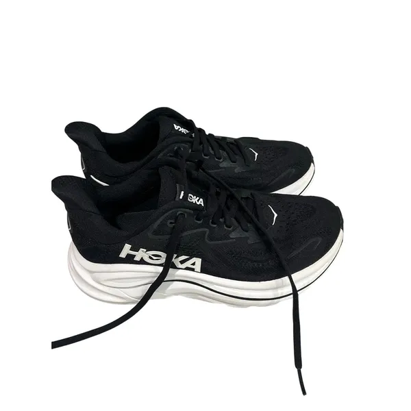 HOKA One One Clifton 10 Women’s 6.5 B Black White Running Shoes 1162031 BWHT - Image 5