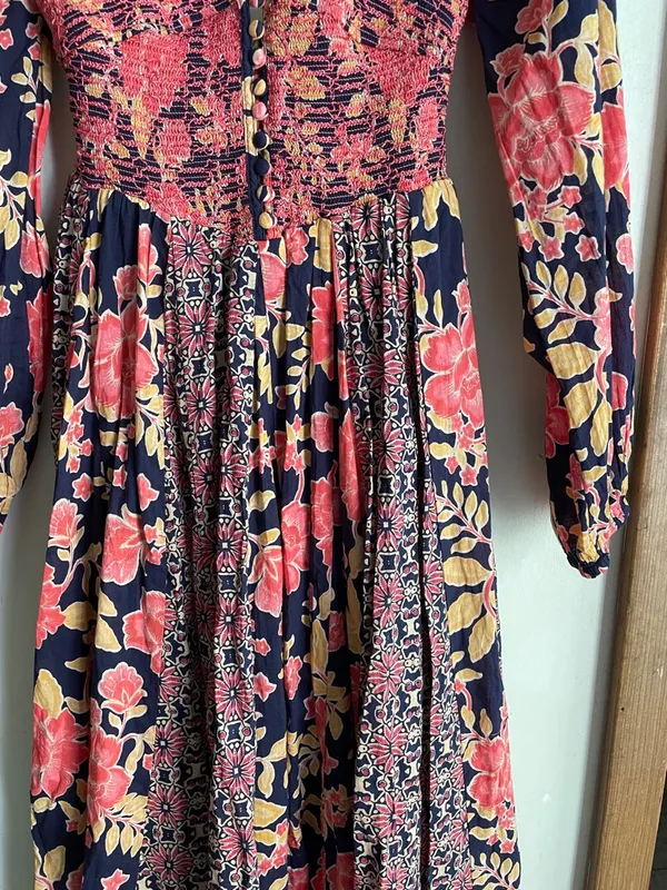 Free People A New Way Maxi Dress Navy Combo - Image 6