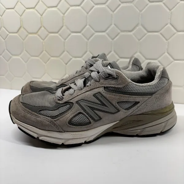 New Balance 990v4 Running Shoes Women 8 Grey W990GL4 Made in USA Suede Sneaker - Image 2