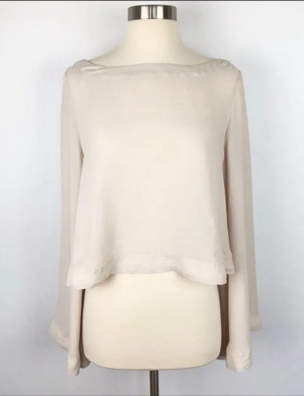 Free People Pink Bell Sleeve Blouse Pink Y2K - Image 2