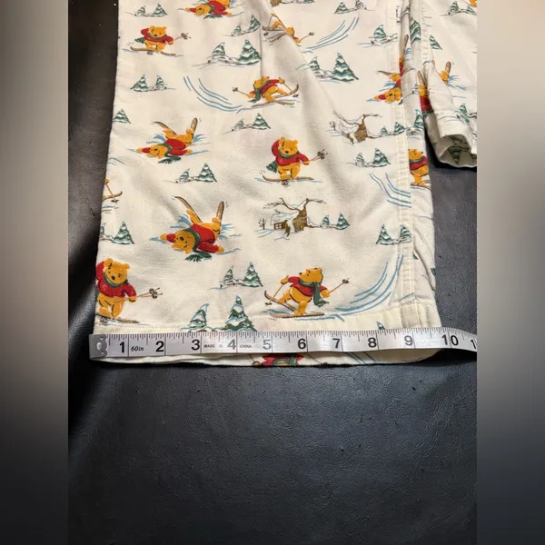 Disney Winnie the Pooh size extra large pajama pants with a cute winter scene. - Image 13