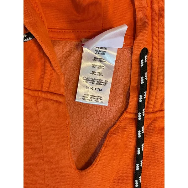 NFL Teens Cleveland Browns Orange Hoodie. Size Large - Image 7