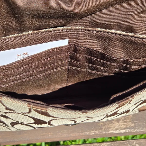 Coach classic Monogram clutch 9" X 5" - Image 7