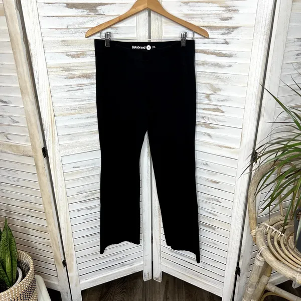 BETABRAND Women's Wide Leg Yoga Work Pant Faux Pockets Black Medium - Image 4