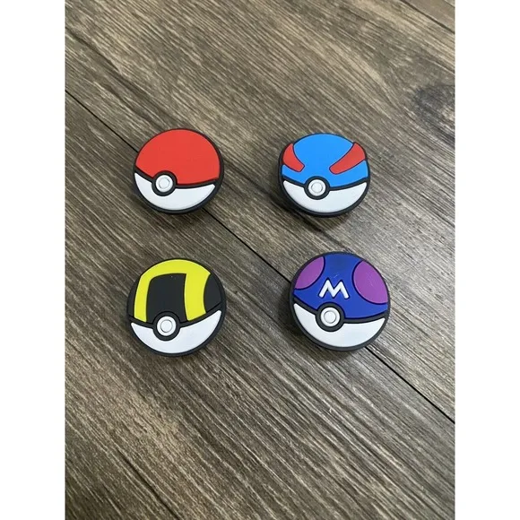 Pokemon Characters Video Games Charm For Crocs Shoe Charms - Pokeball - 4 Pieces - Image 2