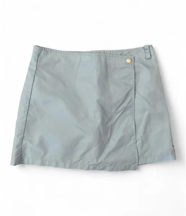 Oval Square Shine Mini Skirt Blue Small - Image 4