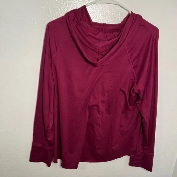 Yoga Smoga Women's Size Large Hoodie Hooded Sweatshirt Pink Berry Soft Stretch‎ - Image 7