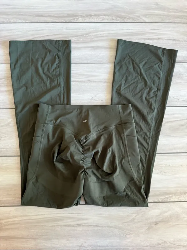 Halara UltraSculpt™ High Waisted Scrunch Butt Lifting Leggings Green Large NWT - Image 7