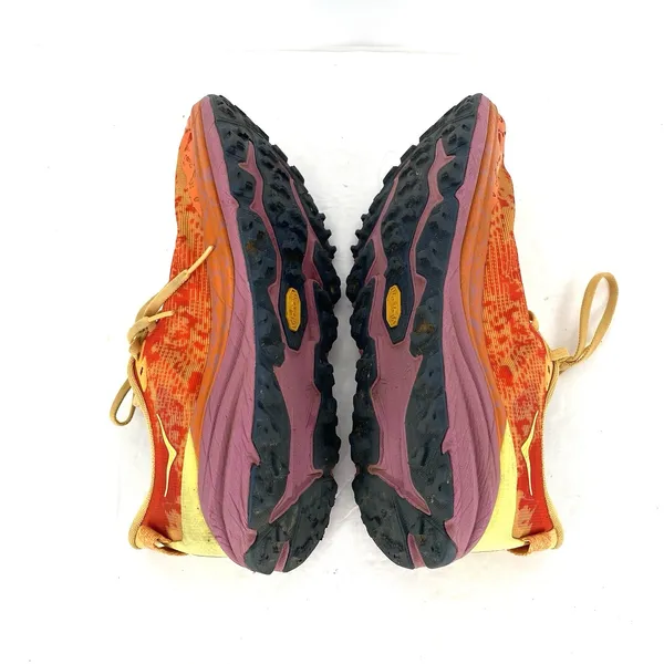 Hoka One One Speedgoat 6 Womens 9.5 Trail Running Shoes Orange Red Vibram - Image 6