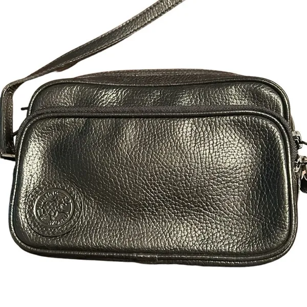 Hunting World Black Leather Crossbody Bag - Image 6