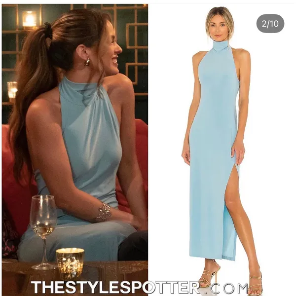 Norma Kamali Halter Turtle Neck Side Slit Gown XS - Image 4