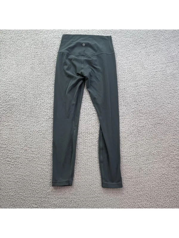Lululemon High Waisted Leggings Womens 2 Gray Athletic Yoga Pants Running Gym - Image 2
