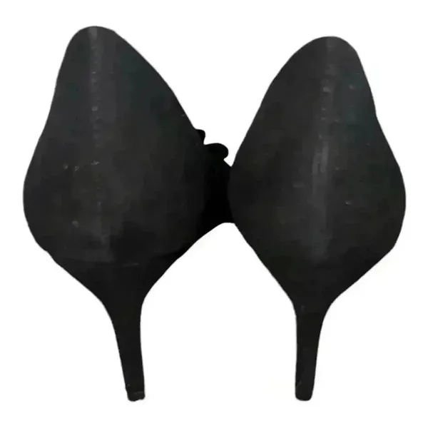 Journee Womens Black Ruffle Suede‎ Marek Pumps, Size 7 - Image 5