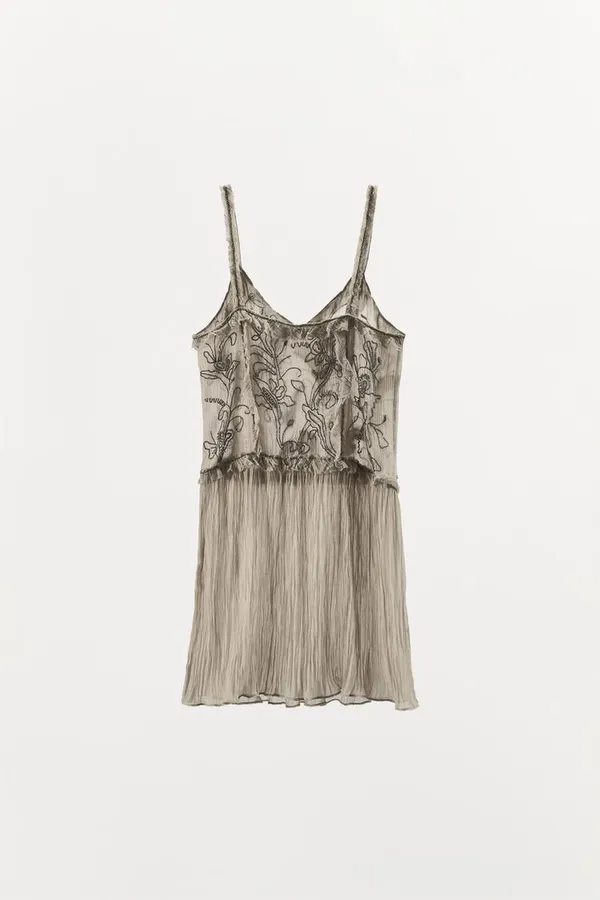 Zara Elegant Sheer Embroidered Dress lingerie limited collection boho style - Image 6